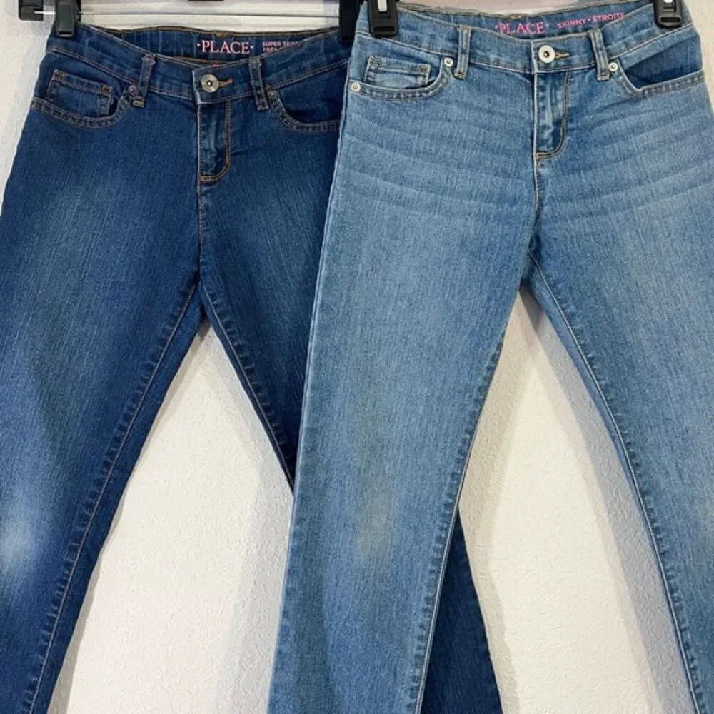 Childrens Place Bundle of 2 Skinny Girls Denim Jeans Size 10
